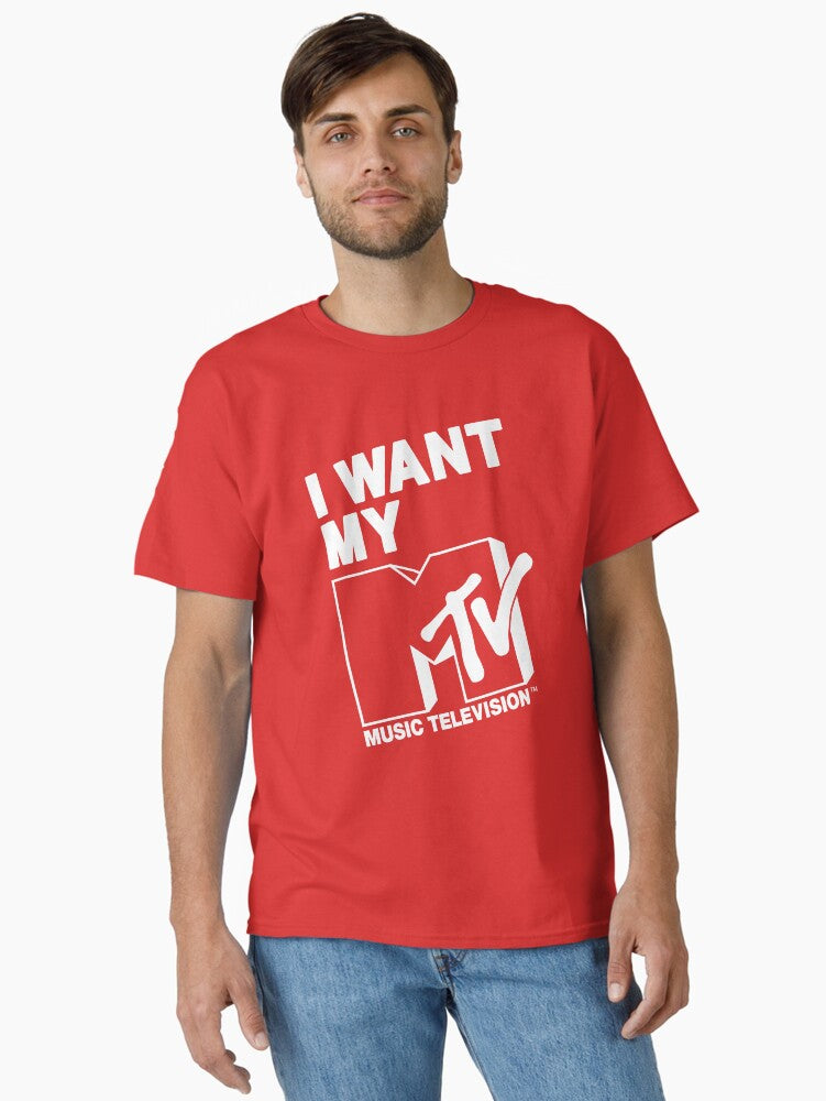 MTV I Want My MTV Vintage Classic Logo Classic T Shirt T Shirt Streetwear Style Modern Aesthetic