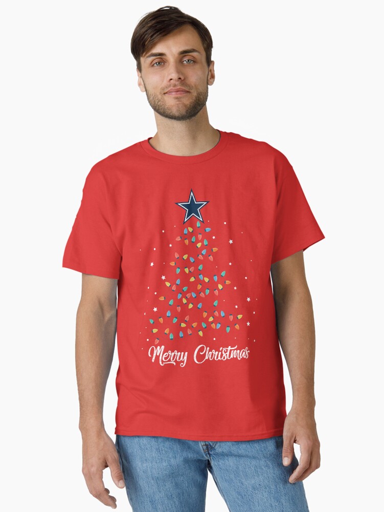 Dallas CowboyChristmas Lights and TreeMerry Christmas Classic TShirt T-Shirt | Top Trending Graphic | Perfect For Daily Wear