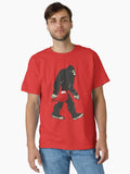 Valentines Day Bigfoot Carrying Big Red Heart Cute In Love Gift Classic Shirt T Shirt Clean Design