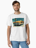 Retro futuristic car Classic T-Shirt | Premium Unisex T-Shirt, Trending Graphic Tee