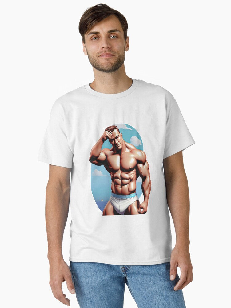 Muscular Guy Classic T Shirt T Shirt Premium Print