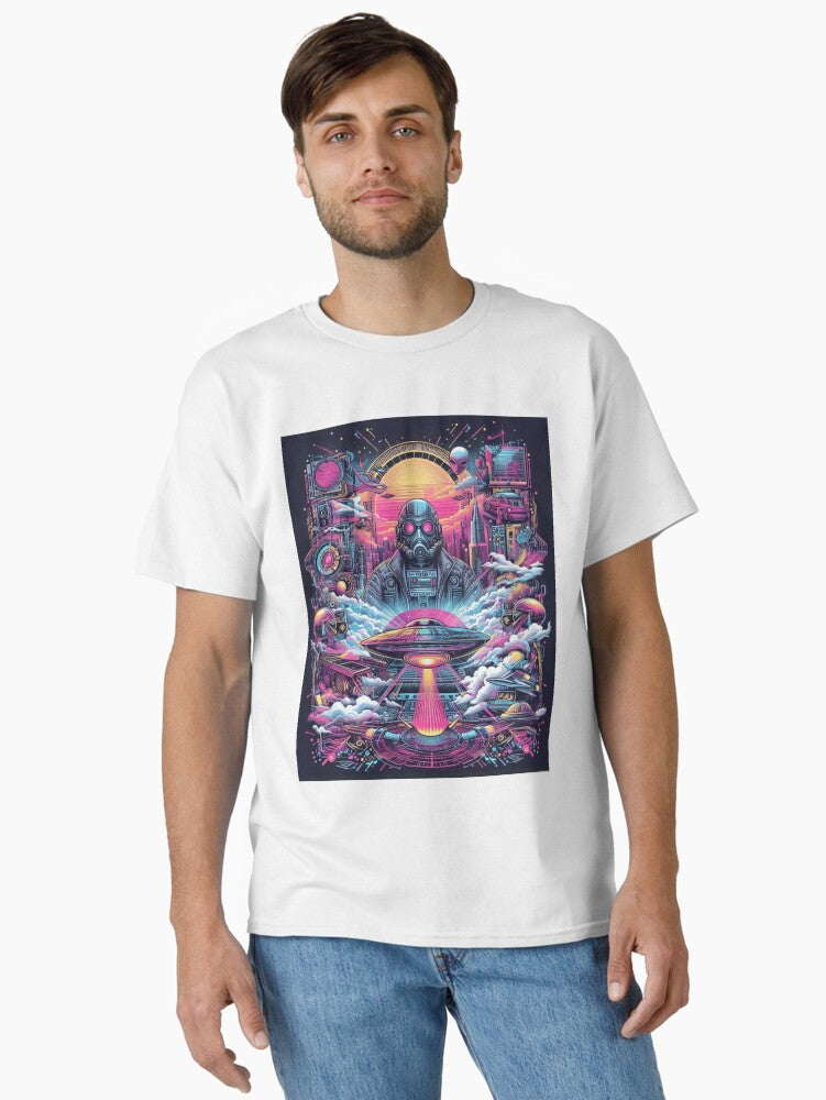 Cosmic Odyssey A Retro-Futuristic Journey Classic T-Shirt | Premium Unisex T-Shirt, Trending Graphic Tee