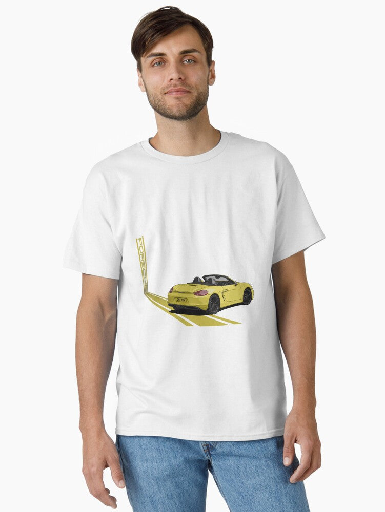 Classic German Sports Car Yellow with Wall Stripe Classic T Shirt T Shirt Streetwear Style Hot Right Now