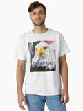 AMERICA with an American Bald Eagle and an American Flag Background Classic Shirt T Shirt Minimal Style
