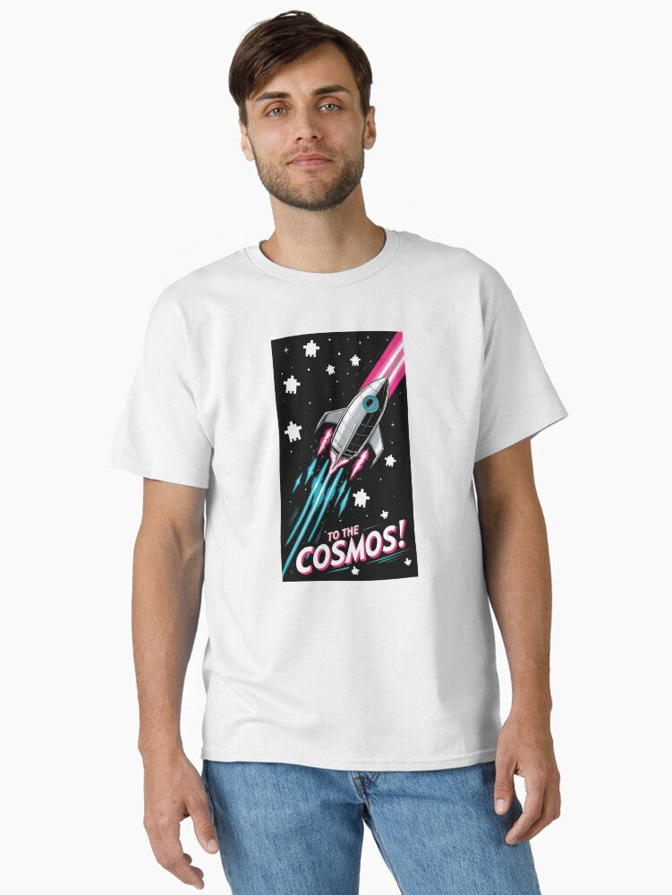 Neon Rocket Launch Classic T-Shirt | Premium Unisex T-Shirt, Trending Graphic Tee