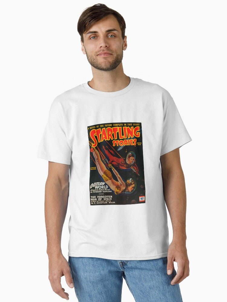 Startling Stories Sci-Fi 1946 40s Vintage Retro Cover Art Print Classic T-Shirt | Premium Unisex T-Shirt, Trending Graphic Tee