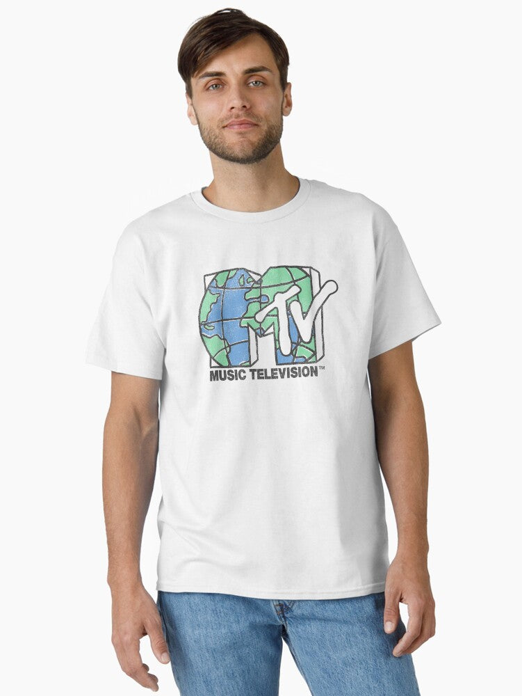 MTV Worldwide Music Television Logo Classic T Shirt T Shirt Premium Print Pop Art Style