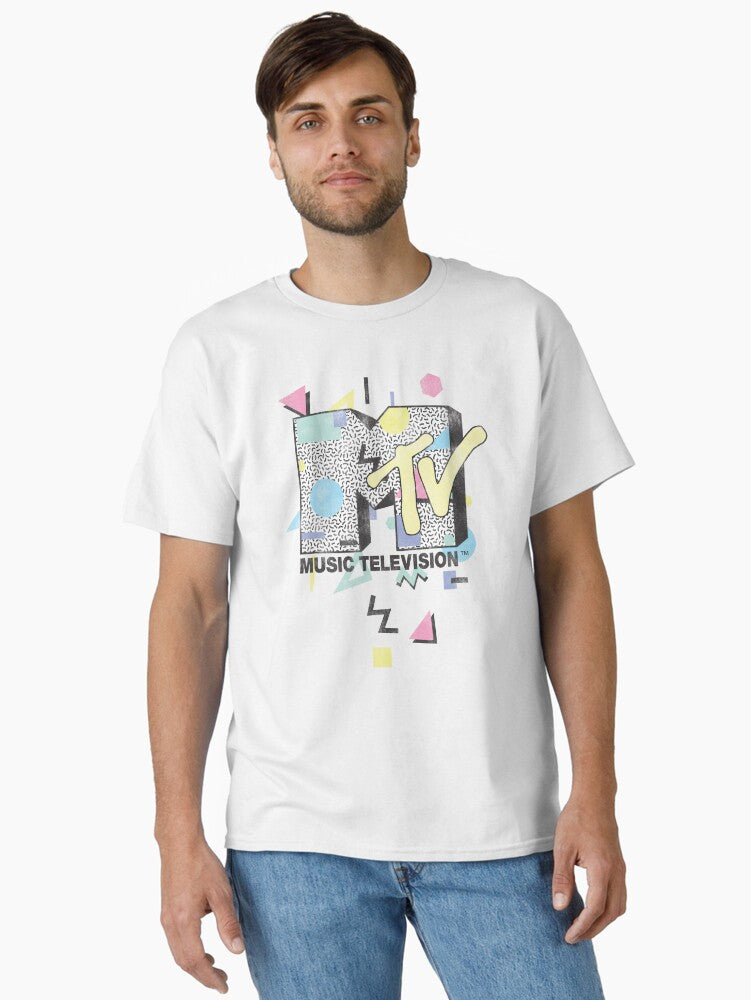 MTV Retro Shapes 90s Design Logo Classic T Shirt T Shirt Trending US Daily Wear