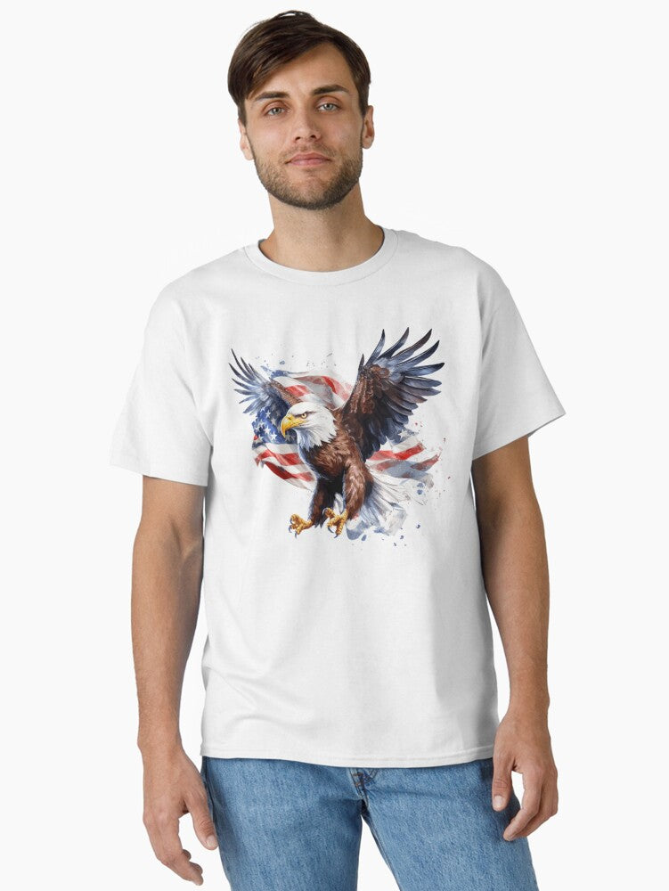 Patriotic American Bald Eagle Classic Shirt T Shirt Premium Quality