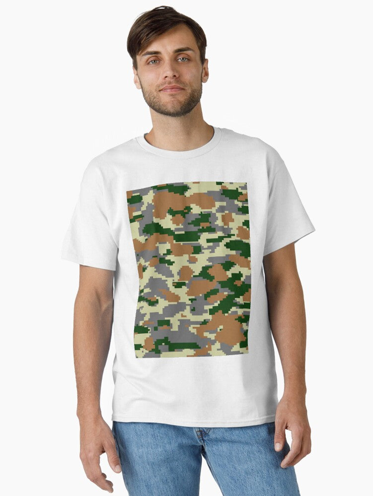 Dark green and brown Camo pattern digital Camouflage Classic T Shirt T Shirt Trending 2025 Hot Search US