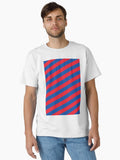 Crystal Palace Red and Blue Angled Stripes Classic Shirt T Shirt Clean Design