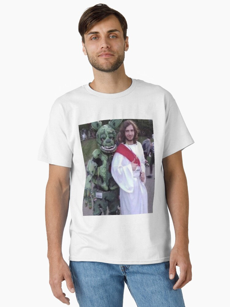 Springtrap and Jesus Classic Shirt T Shirt US Market