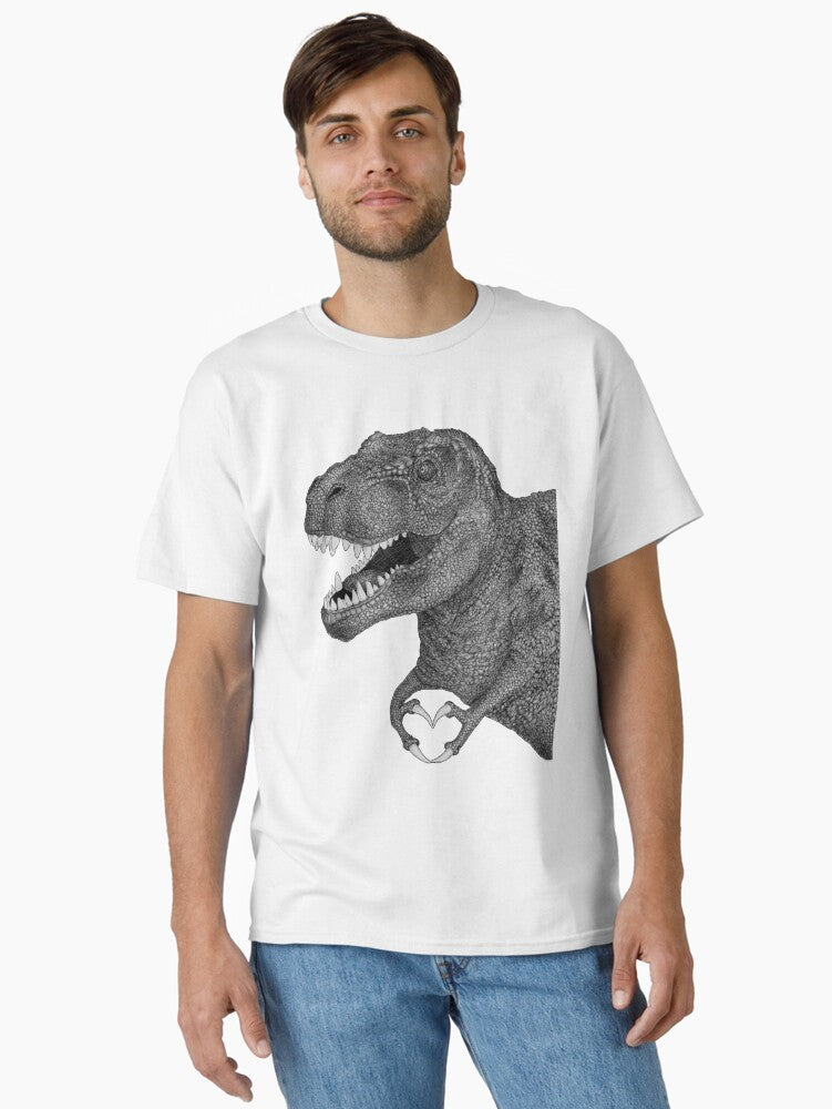 Dino Love Classic Shirt T Shirt Premium Print