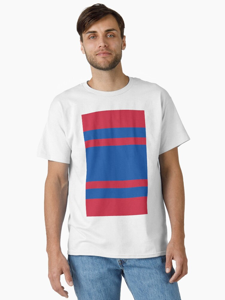 Crystal Palace FC Varsity Retro Red Blue Home Classic Shirt T Shirt US Trend