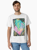 Memphis graphic style yellow thunder Classic T-Shirt | Premium Unisex T-Shirt, Trending Graphic Tee