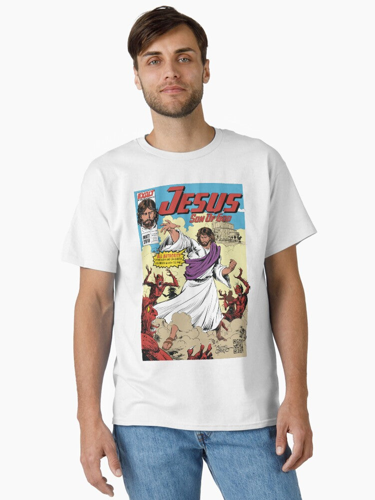 Jesus Son of God Comic Cover All Authority Classic Shirt T Shirt Minimal Style