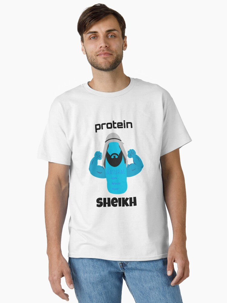 Protein sheikh muslim gym apparel Classic T Shirt T Shirt Clean Design