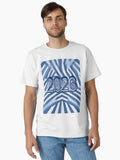 2026 Optical Flow Blue Geometric Illusion Classic T Shirt T Shirt Comfort Fit New Year Trend