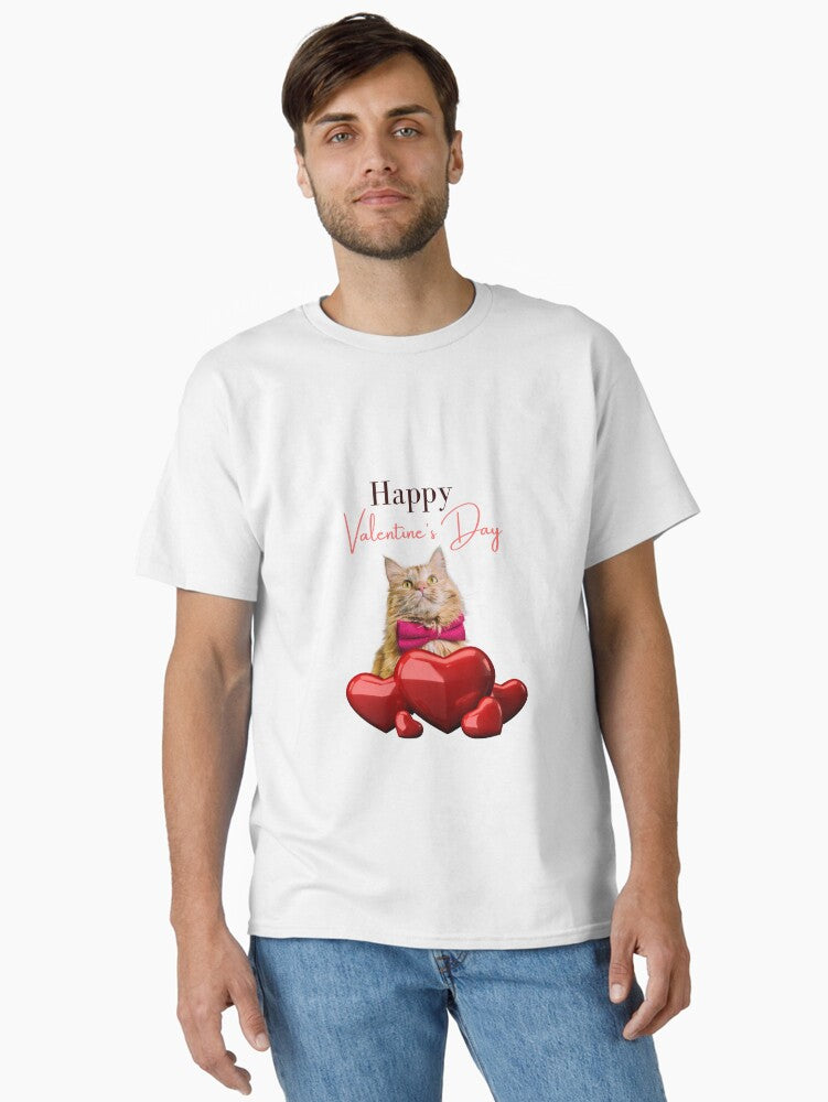Happy Valentine day cats Classic Shirt T Shirt Gift Ready