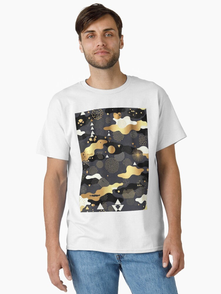 Luxury Gold Fusion Camouflage Pattern Metallic Gold Camo Classic T Shirt T Shirt Viral US Style Top Rated Design