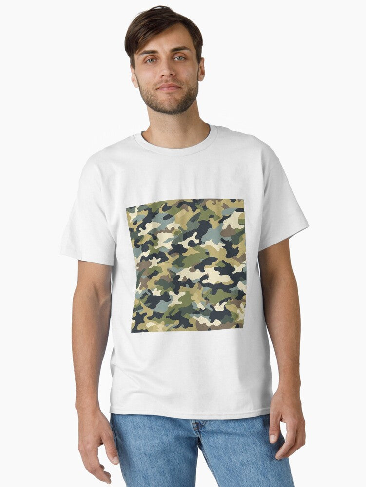 Forest Camo 6 seamless pattern Classic T Shirt T Shirt Premium Quality Hot Search US