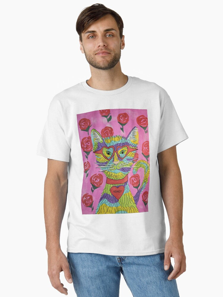 Valentine Cat Honey Classic Shirt T Shirt Premium Print