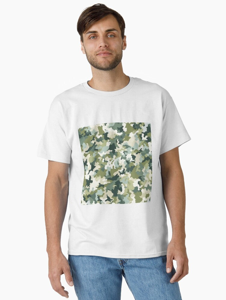 Forest Camo 10 seamless pattern Classic T Shirt T Shirt Best Seller Look Hot Search US
