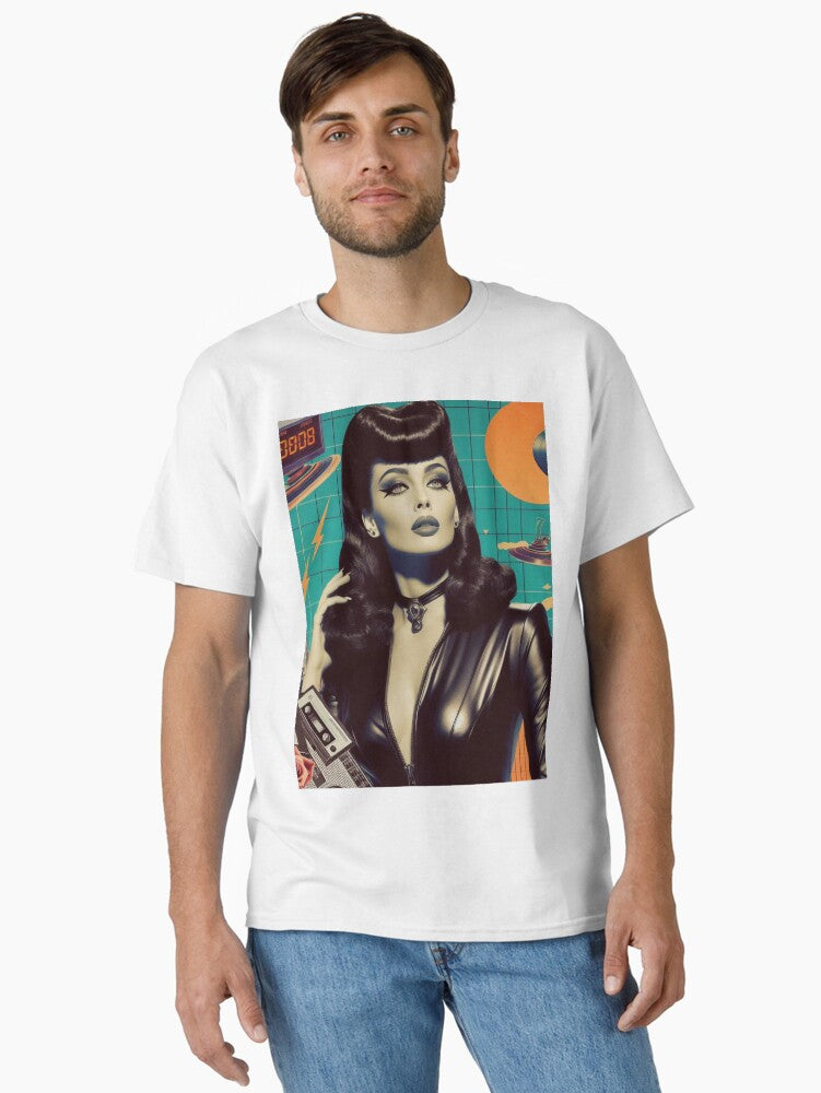 Retro Futurism Woman Classic T-Shirt | Premium Unisex T-Shirt, Trending Graphic Tee