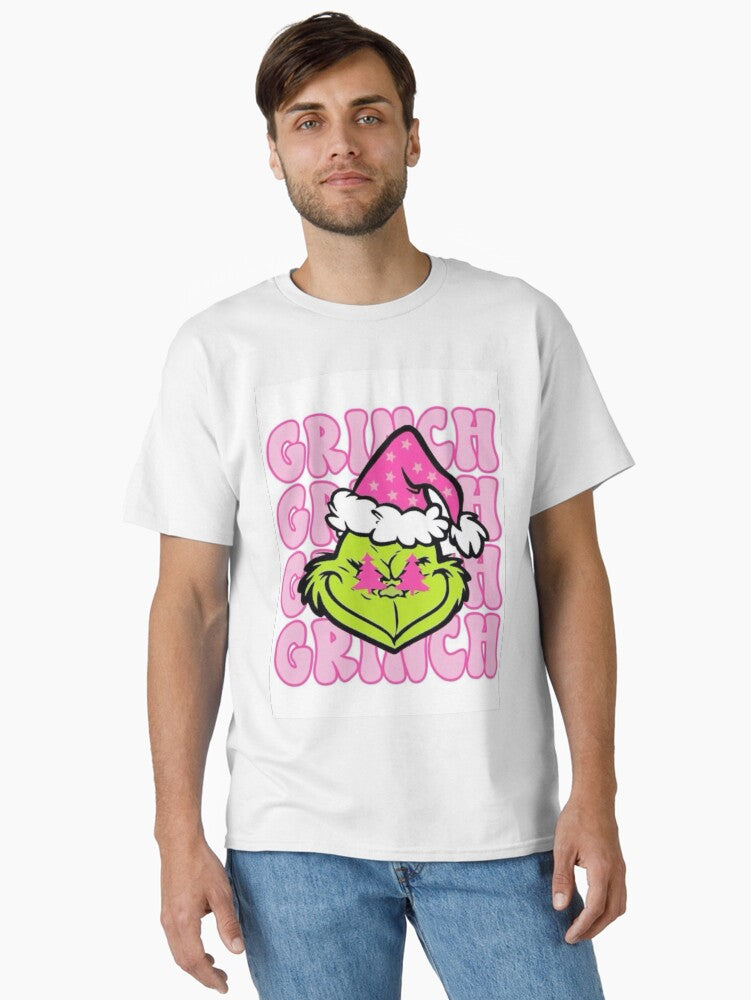 Grinch Pink Christmas Retro Cute Aesthetic Design Classic T Shirt T Shirt Holiday Trending Christmas Season Pick