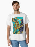 Abstract Teal Gold Camo Design Classic T Shirt T Shirt Trending 2025 Streetwear Essential