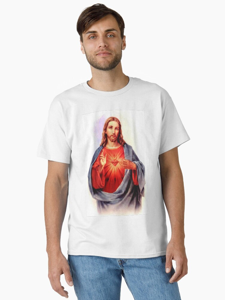 Sacred Heart of Jesus Classic Shirt T Shirt Minimal Style