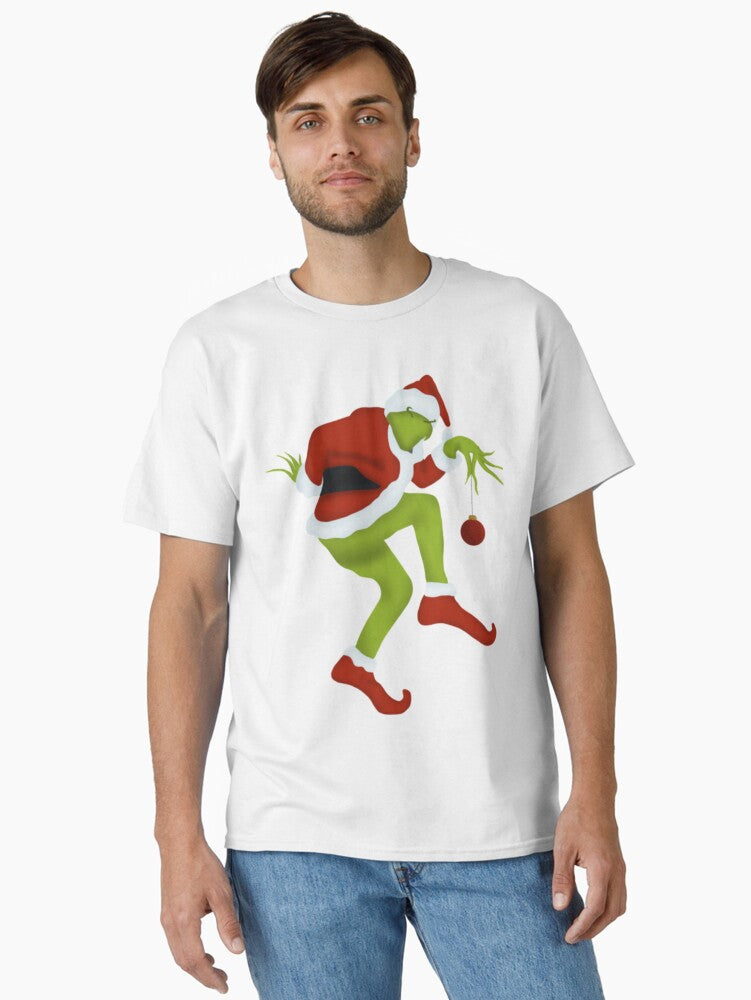 Grinch Funny Christmas Sneaky Santa Design Classic T Shirt T Shirt Holiday Trending Christmas Season Pick