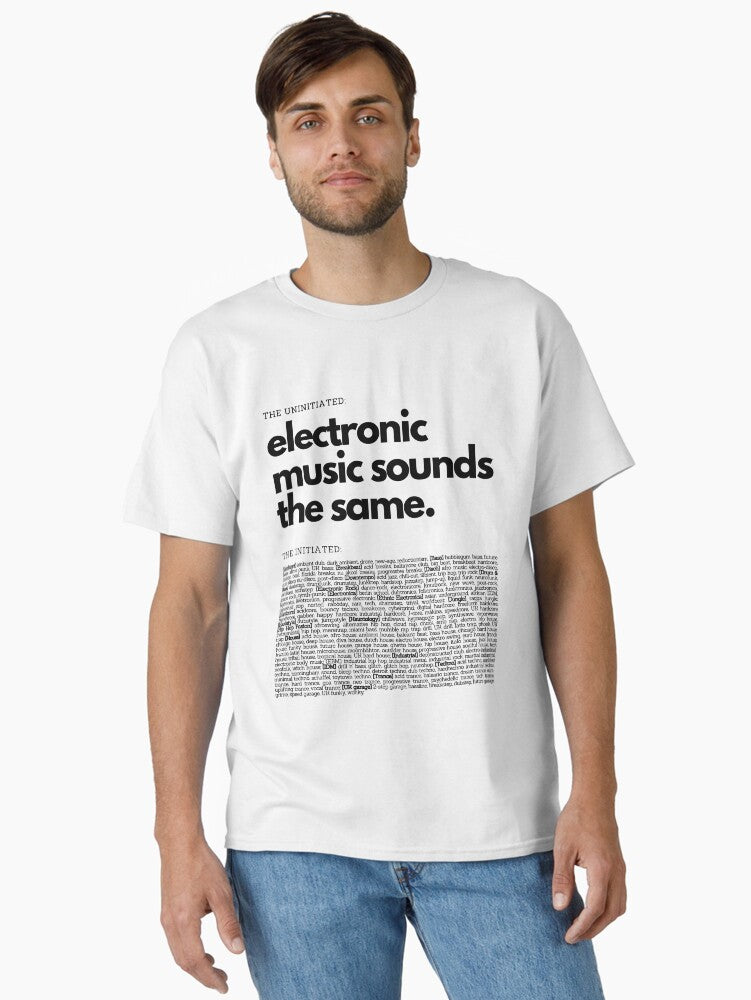 Electronic Music Genre List Funny Techno Classic T Shirt