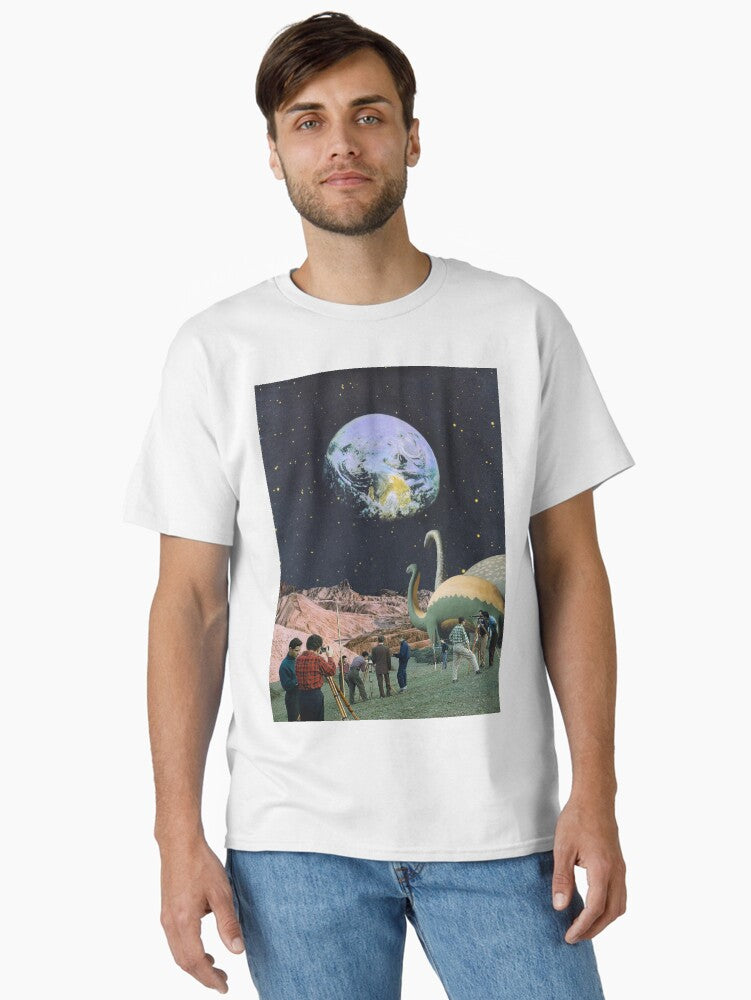 We Are Safe Here - Dinosaur Collage Classic T-Shirt | Premium Unisex T-Shirt, Trending Graphic Tee