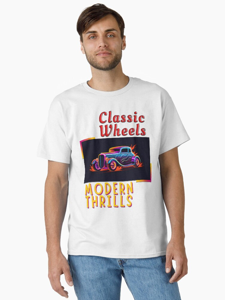 Classic Wheels Modern Thrills Vivid Classic Car Ford Model A Roadster Hot Rod Classic T Shirt T Shirt Streetwear Style H
