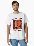 Hot couple kiss in pop art style with slogan make love not war Classic Shirt T Shirt Gift Ready
