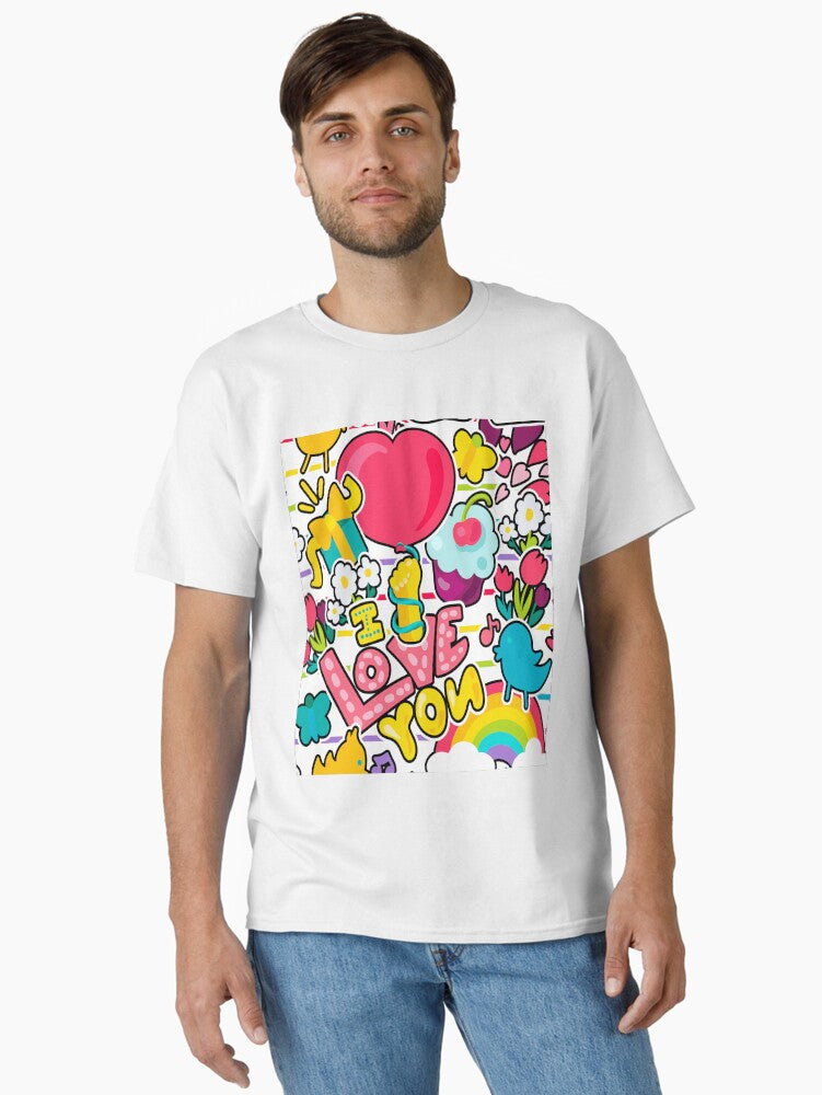 Retro Romantic patterns Valentines Day Patterns Valentines day 2022 Classic Shirt T Shirt Gift Ready