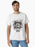 Explosive Happy New Year 2026 Clockwork Design Classic T Shirt T Shirt Premium Print Daily Wear