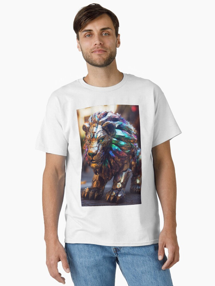 Iridescent Robot Lion Classic Shirt T Shirt Gift Ready