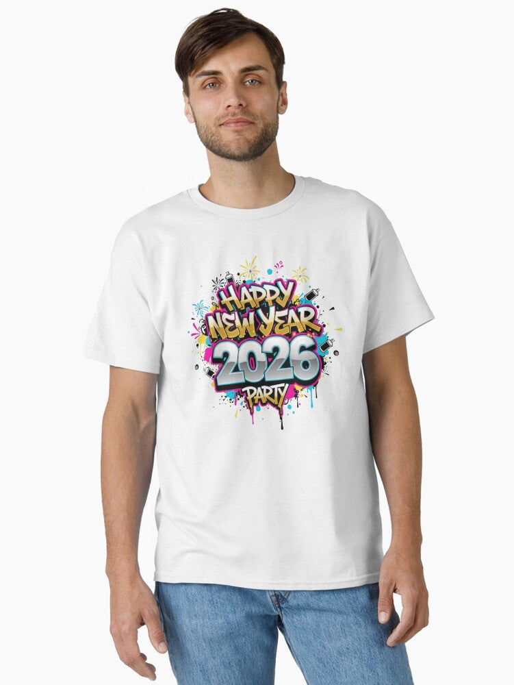 Urban New Year Shirt Happy New Year Party 2026 Street Art Gift Graffiti Style NYE Graphic Tee Classic T Shirt T Shirt