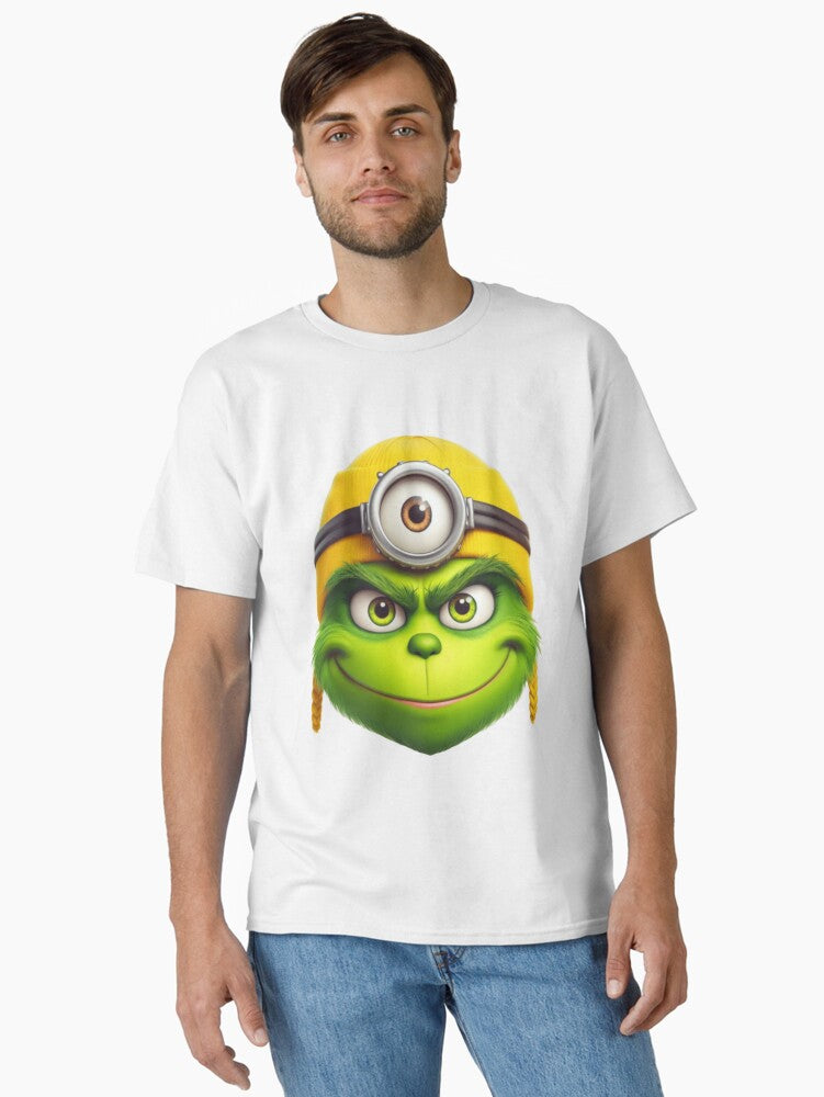 Grinch Cosplay Mashup Cute Green Character in Yellow Beanie Art Classic T Shirt T Shirt Holiday Trending Christmas Seaso