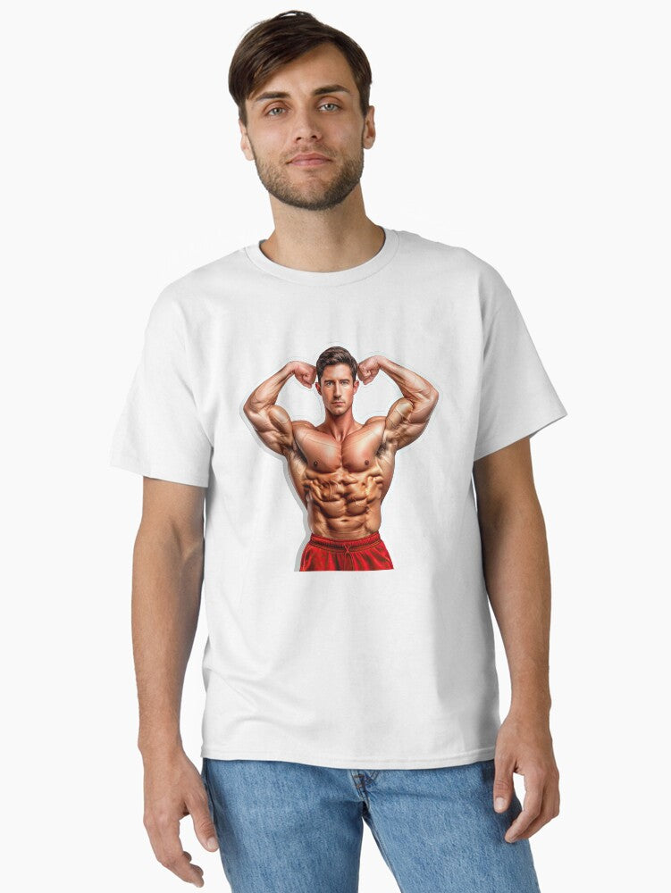 New Series Bodybuilder Sticker 1 Classic T Shirt T Shirt Clean Design