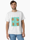 Buff Silkie Chicken Pattern Seafoam