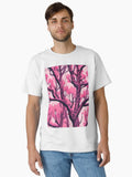 Abstract Organic Pink Tree Camo Classic T Shirt T Shirt Viral US Style Streetwear Essential