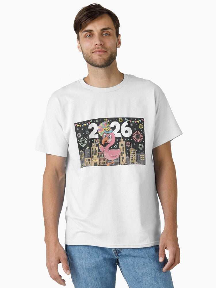 Celebrating 2026 with Flamingo Style Classic T Shirt T Shirt Trending US Daily Wear