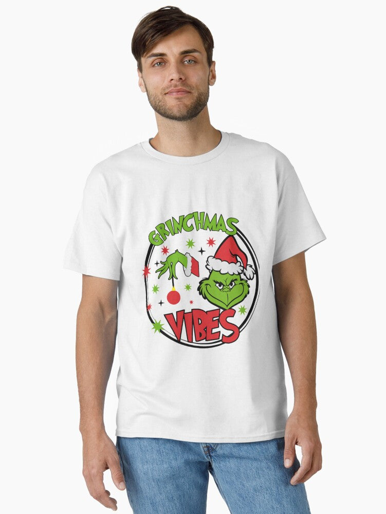 Grinch Christmas Vibes Funny Festive Holiday Design Classic T Shirt T Shirt Holiday Trending Christmas Season Pick