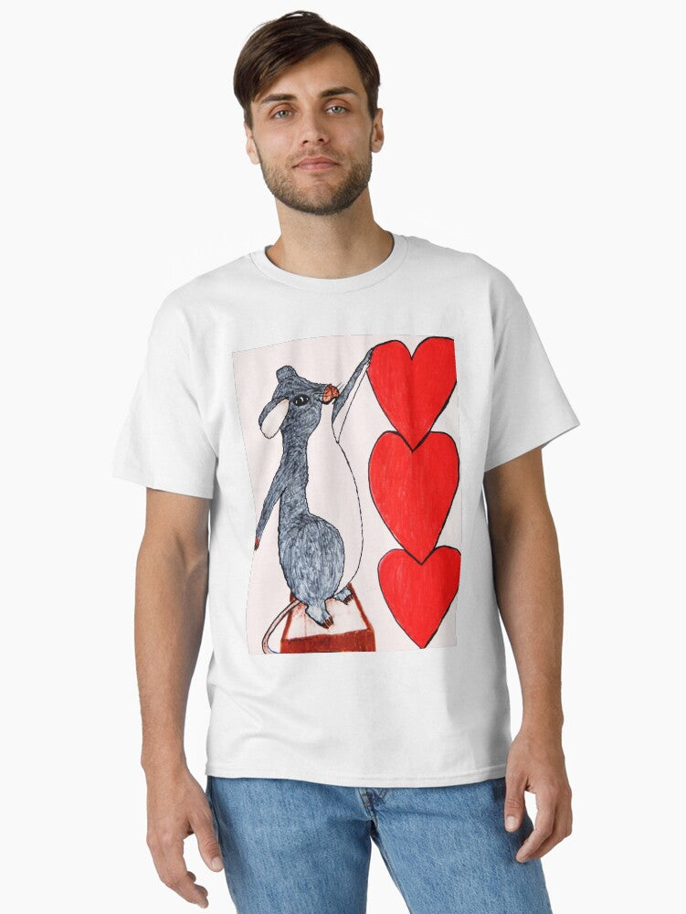 VALENTINE MOUSE HERE IS MY HEART Classic Shirt T Shirt Gift Ready