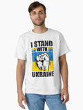 I Stand With Ukraine Strength in Blue Yellow Classic Shirt T Shirt Peace Message