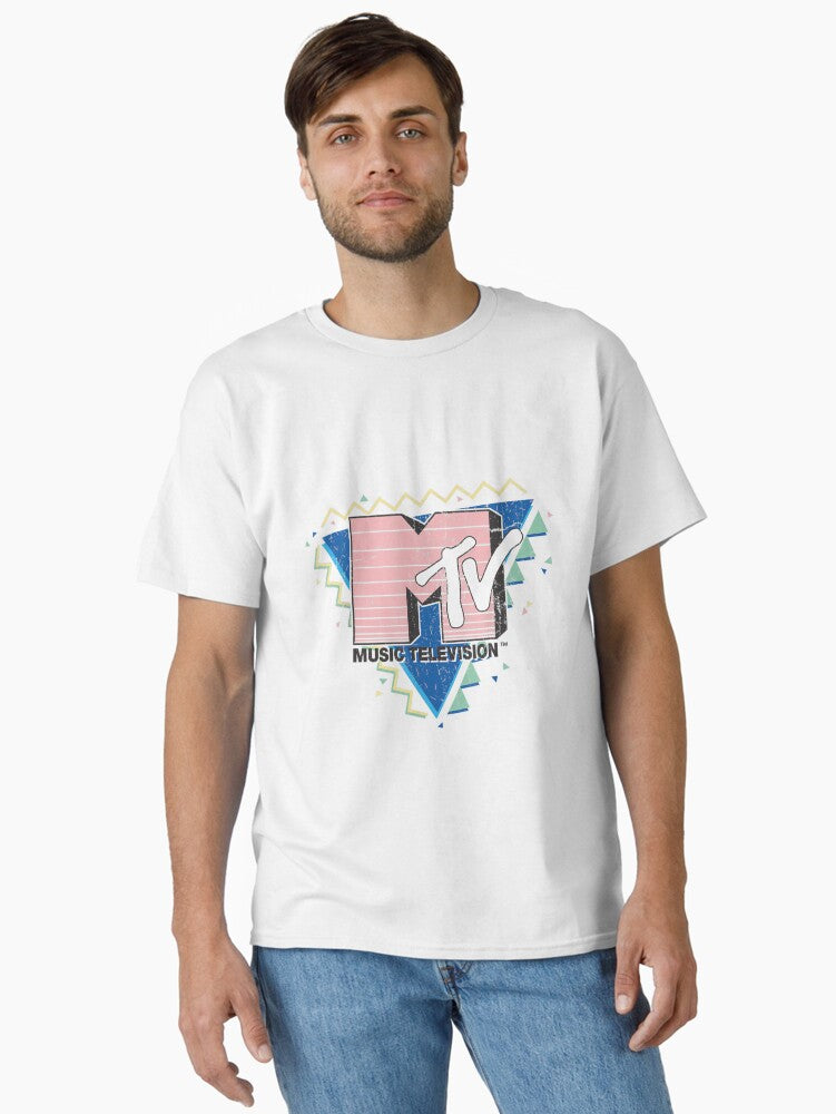 Pink Stripes Logo 90s Retro Design Graphic Classic T Shirt T Shirt Premium Print Gift Ready