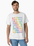 Rainbow Books Shelf Pattern Black Background Classic T Shirt T Shirt Aesthetic Fit Daily Comfort